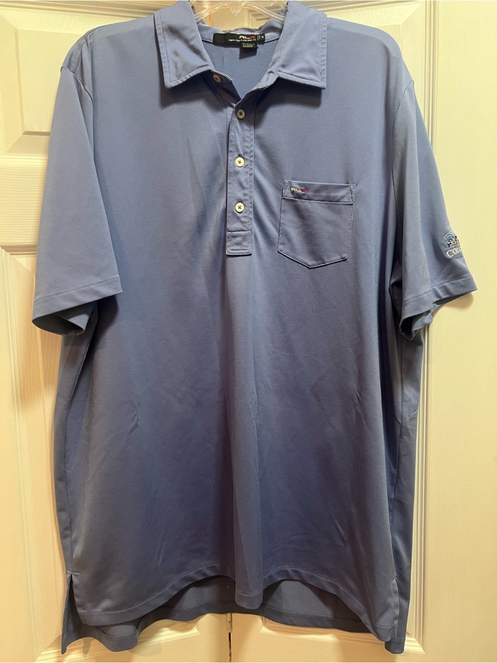 Ralph Lauren golf polo Colonial logo on sleeve Rlx, blue xl